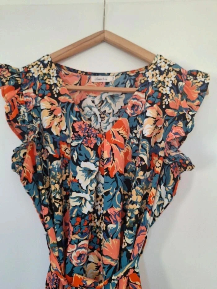 🌸 Precioso vestido de mujer con flores multicolores Noémie & Co Talla M - NUEVO – photo 7